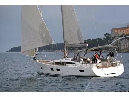 Exterior view of AF-J54, a Jeanneau 54 sailboat at Volos Municipality, Greece