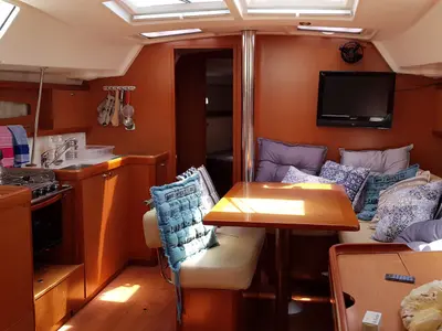 Salon of Sifnos 46.1, a Beneteau Oceanis 46 sailboat at Athens, Greece