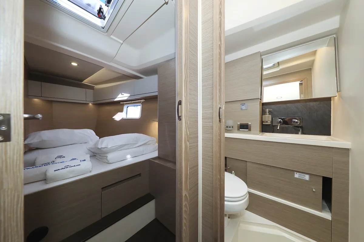 Cabin on Poseidon, a Hanse 508 sailboat at Grad Biograd na Moru, Croatia