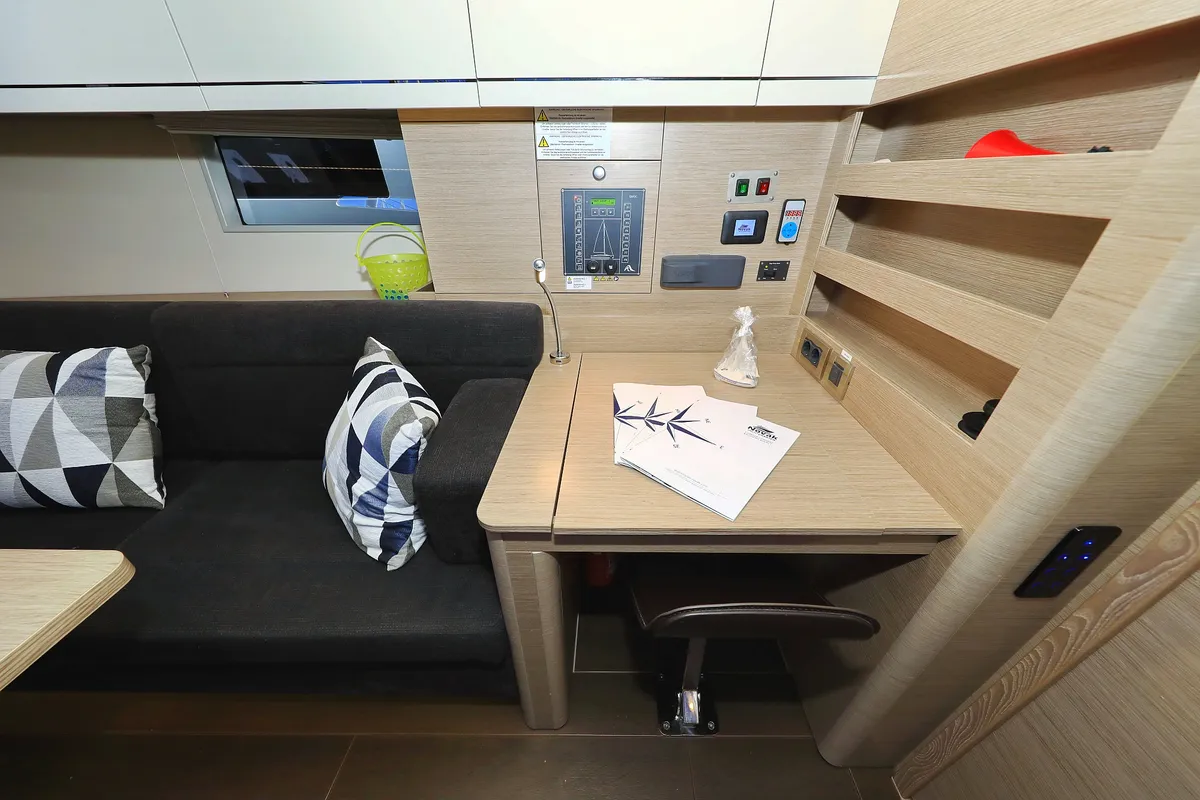 Salon of Poseidon, a Hanse 508 sailboat at Grad Biograd na Moru, Croatia