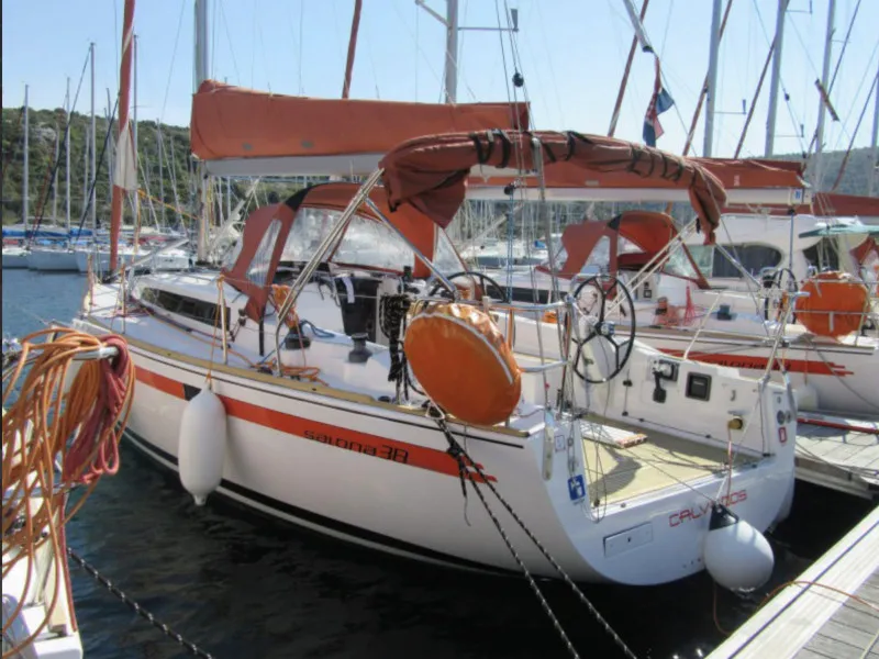 Exterior view of Rum, a AD Boats Salona 38 sailboat at Izola / Isola, Slovenia