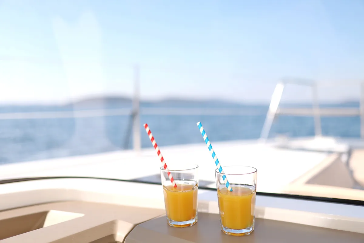Deck of Sourire, a Bali 4.1 catamaran at Grad Šibenik, Croatia