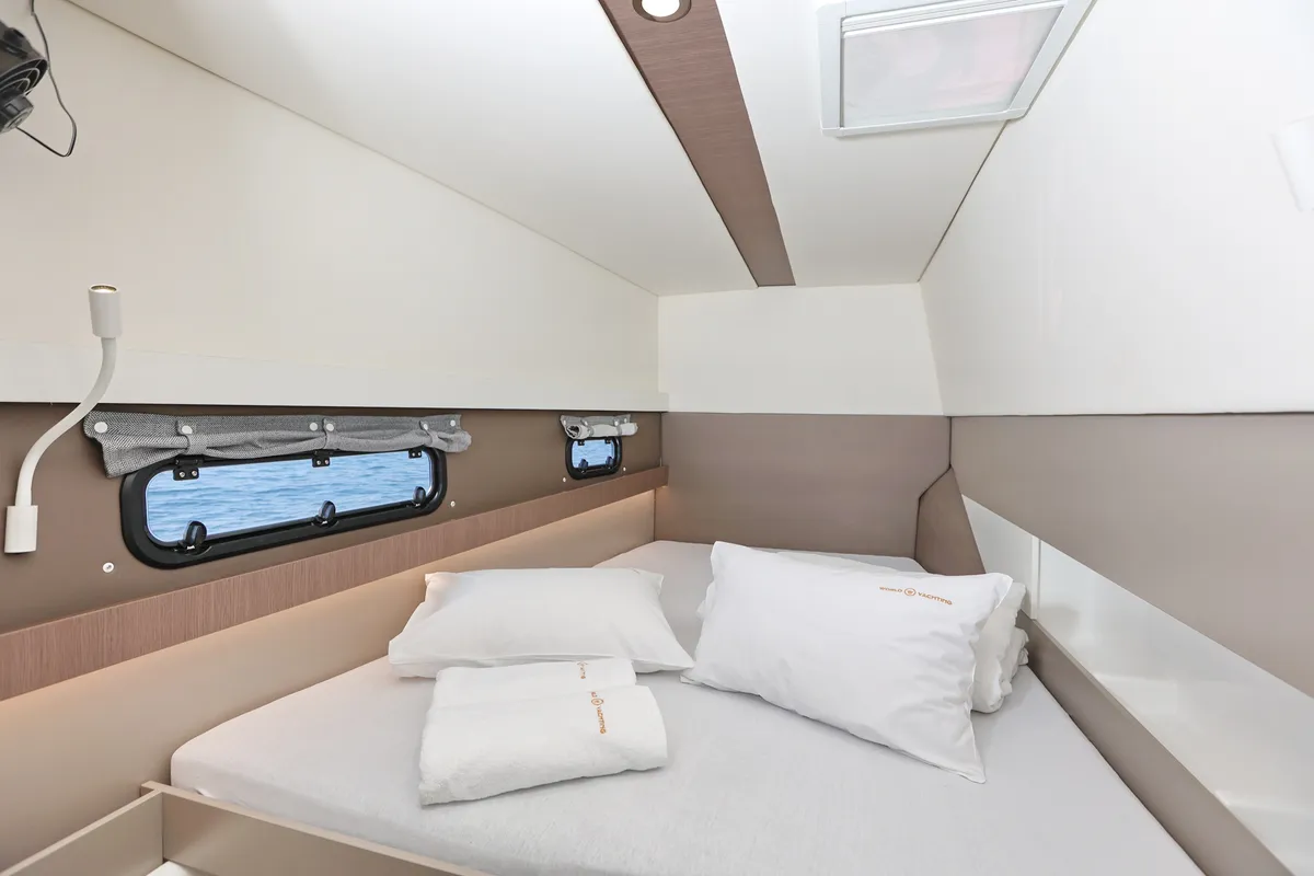 Cabin on Sourire, a Bali 4.1 catamaran at Grad Šibenik, Croatia