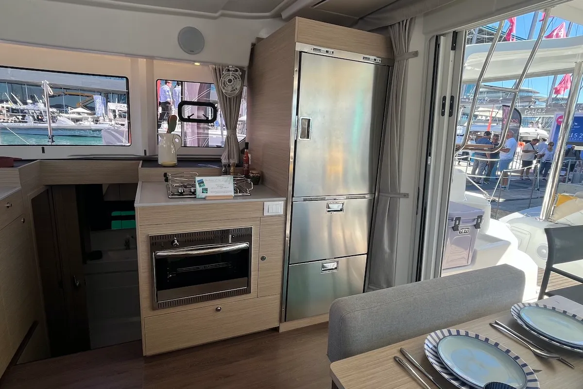 Galley of Why Not 22, a Lagoon 38 catamaran at Municipal Unit of Lefkada, Greece