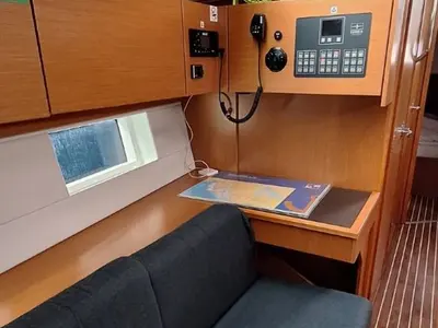 Salon of Bluna, a Bavaria C45 sailboat at Grad Šibenik, Croatia