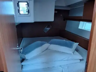 Cabin on Bluna, a Bavaria C45 sailboat at Grad Šibenik, Croatia