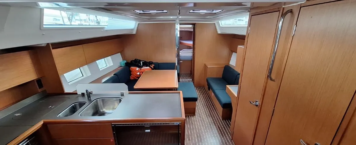 Salon of Bluna, a Bavaria C45 sailboat at Grad Šibenik, Croatia