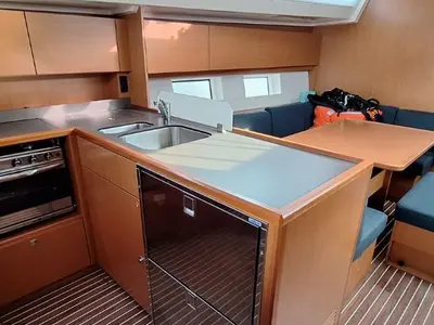 Galley of Bluna, a Bavaria C45 sailboat at Grad Šibenik, Croatia