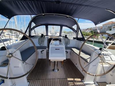 Cockpit of Quick Point, a Bavaria C42 sailboat at Split, Croatia