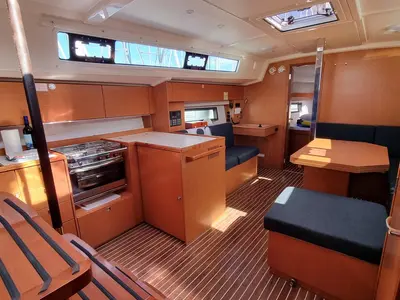 Galley of Quick Point, a Bavaria C42 sailboat at Split, Croatia