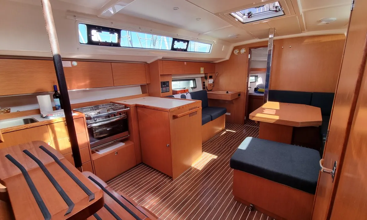 Galley of Quick Point, a Bavaria C42 sailboat at Split, Croatia