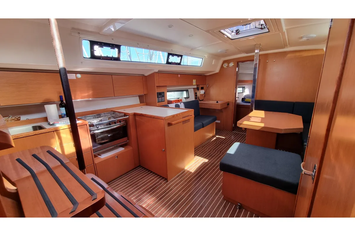 Galley of Quick Point, a Bavaria C42 sailboat at Split, Croatia