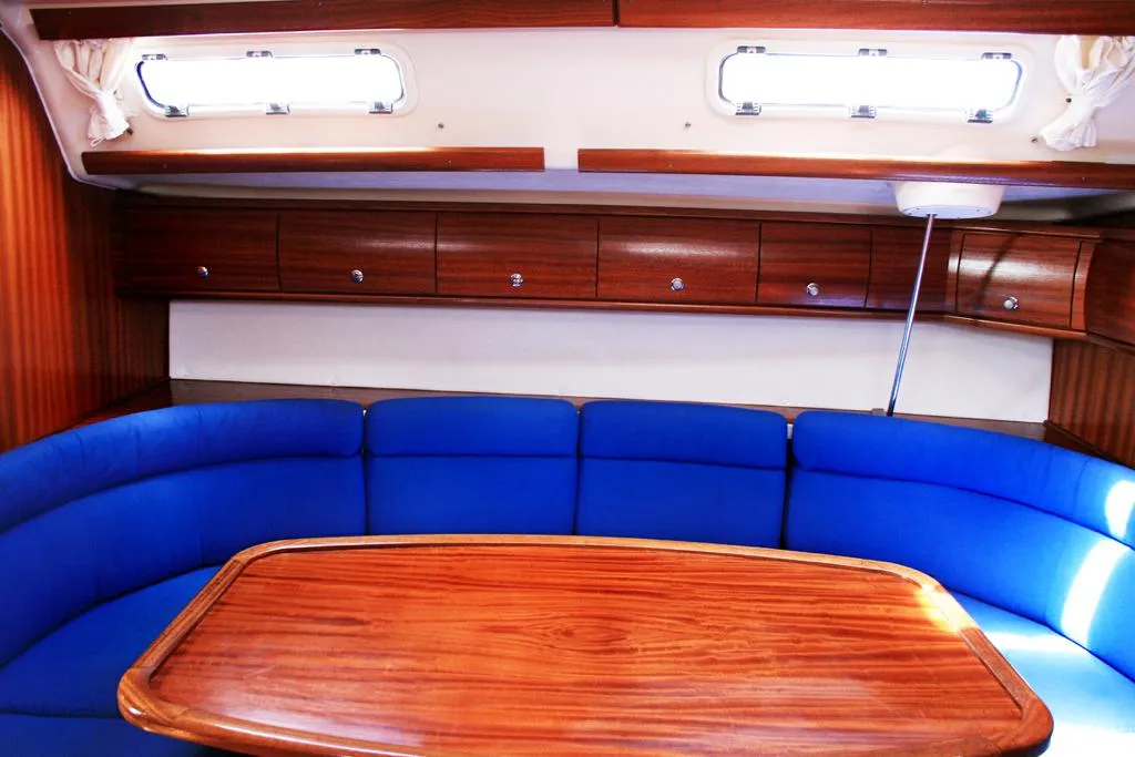 Salon of Lady Liberty, a Bavaria 49 sailboat at Grad Pula, Croatia