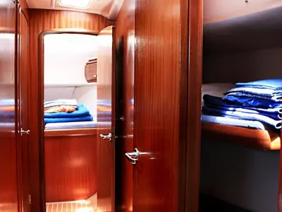 Cabin on Lady Liberty, a Bavaria 49 sailboat at Grad Pula, Croatia