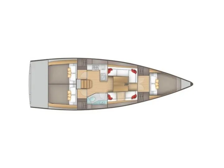 Floor plan of Andrea, a AD Boats Salona 380 sailboat at Izola / Isola, Slovenia