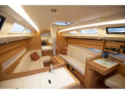 Salon of Andrea, a AD Boats Salona 380 sailboat at Izola / Isola, Slovenia