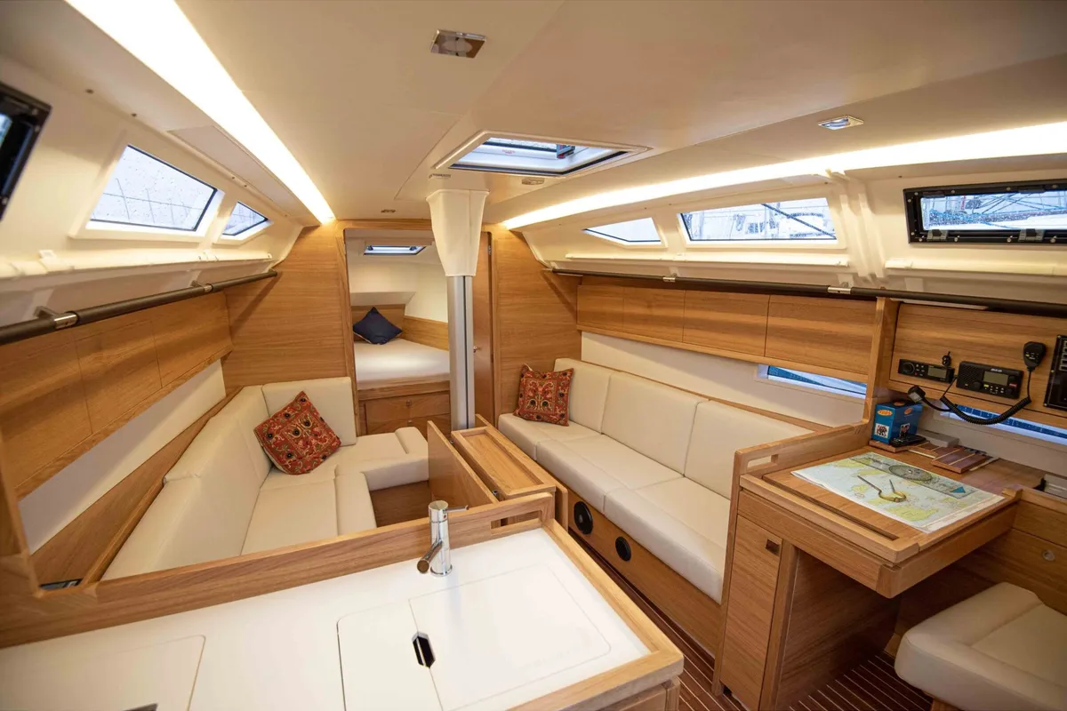 Salon of Andrea, a AD Boats Salona 380 sailboat at Izola / Isola, Slovenia