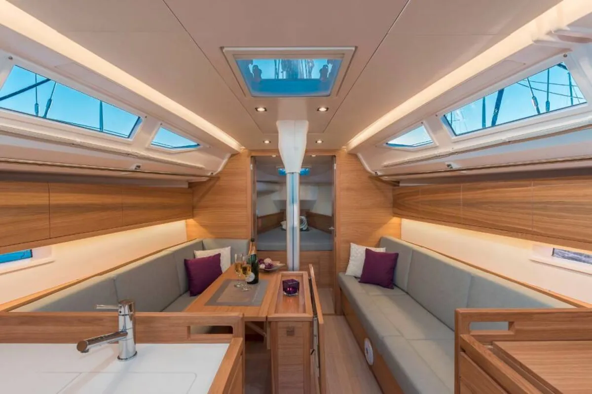 Salon of Andrea, a AD Boats Salona 380 sailboat at Izola / Isola, Slovenia
