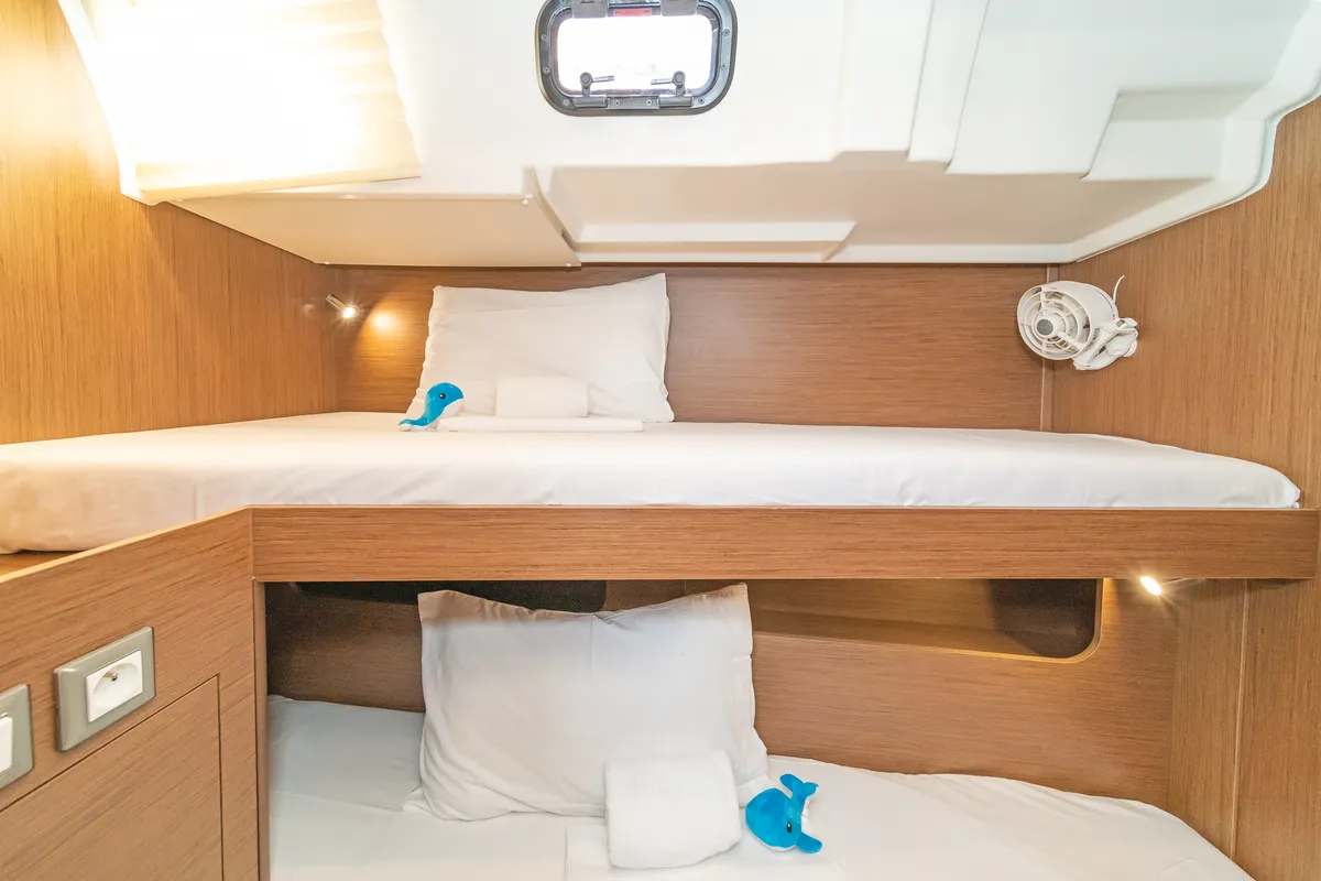 Cabin on First Friendship, a Beneteau Oceanis 51.1 sailboat at Skradin, Croatia