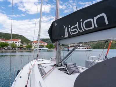 Deck of First Friendship, a Beneteau Oceanis 51.1 sailboat at Skradin, Croatia