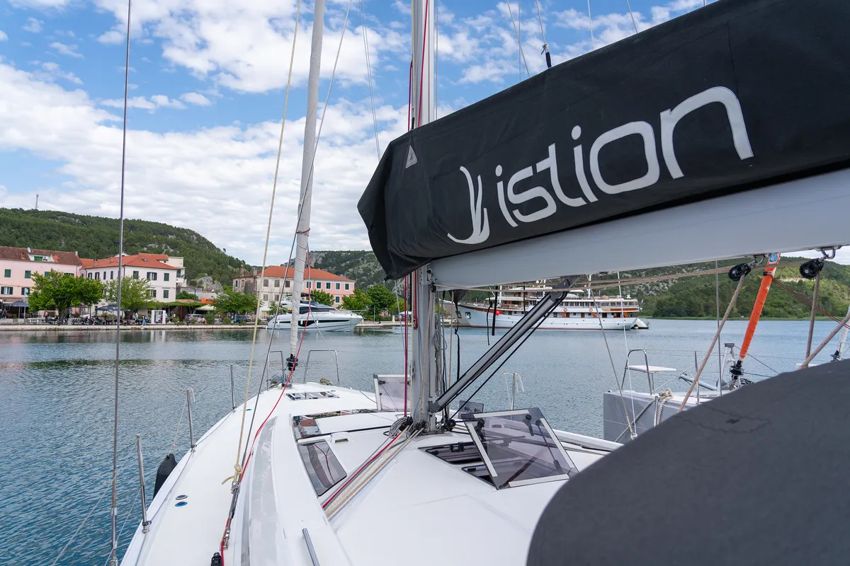 Deck of First Friendship, a Beneteau Oceanis 51.1 sailboat at Skradin, Croatia
