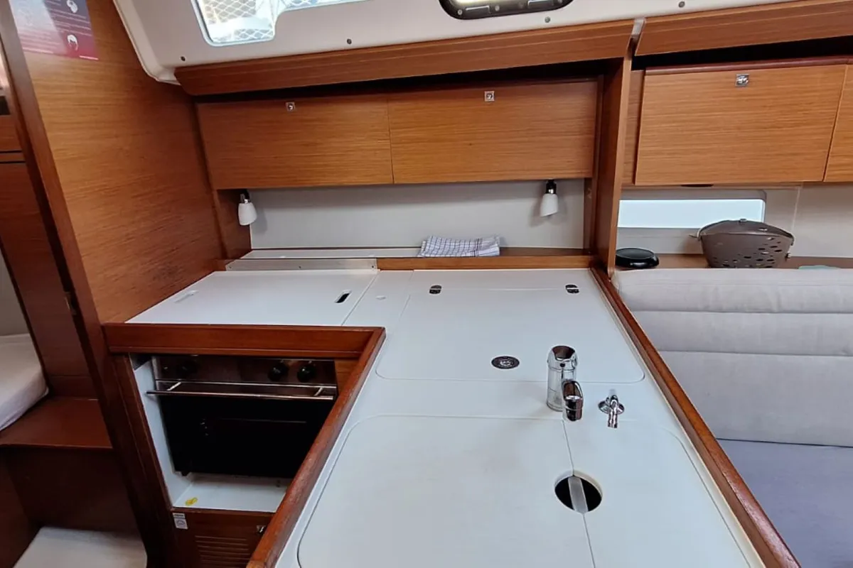Galley of Sileb, a Dufour 360 GL sailboat at Grad Šibenik, Croatia