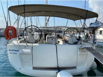 Maistros, a Jeanneau Sun Odyssey 519 sailboat at Palairos, Greece