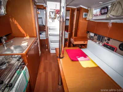 Galley of Dalmar, a Beneteau Oceanis 35 sailboat at Općina Medulin, Croatia