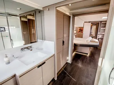Astoria, a Fountaine Pajot Samana 59 catamaran at Piraeus, Greece