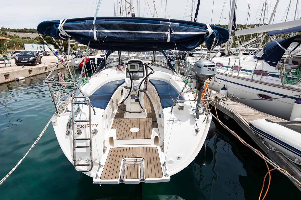 Skippy, a Bavaria 34 Cruiser sailboat at Primošten, Croatia