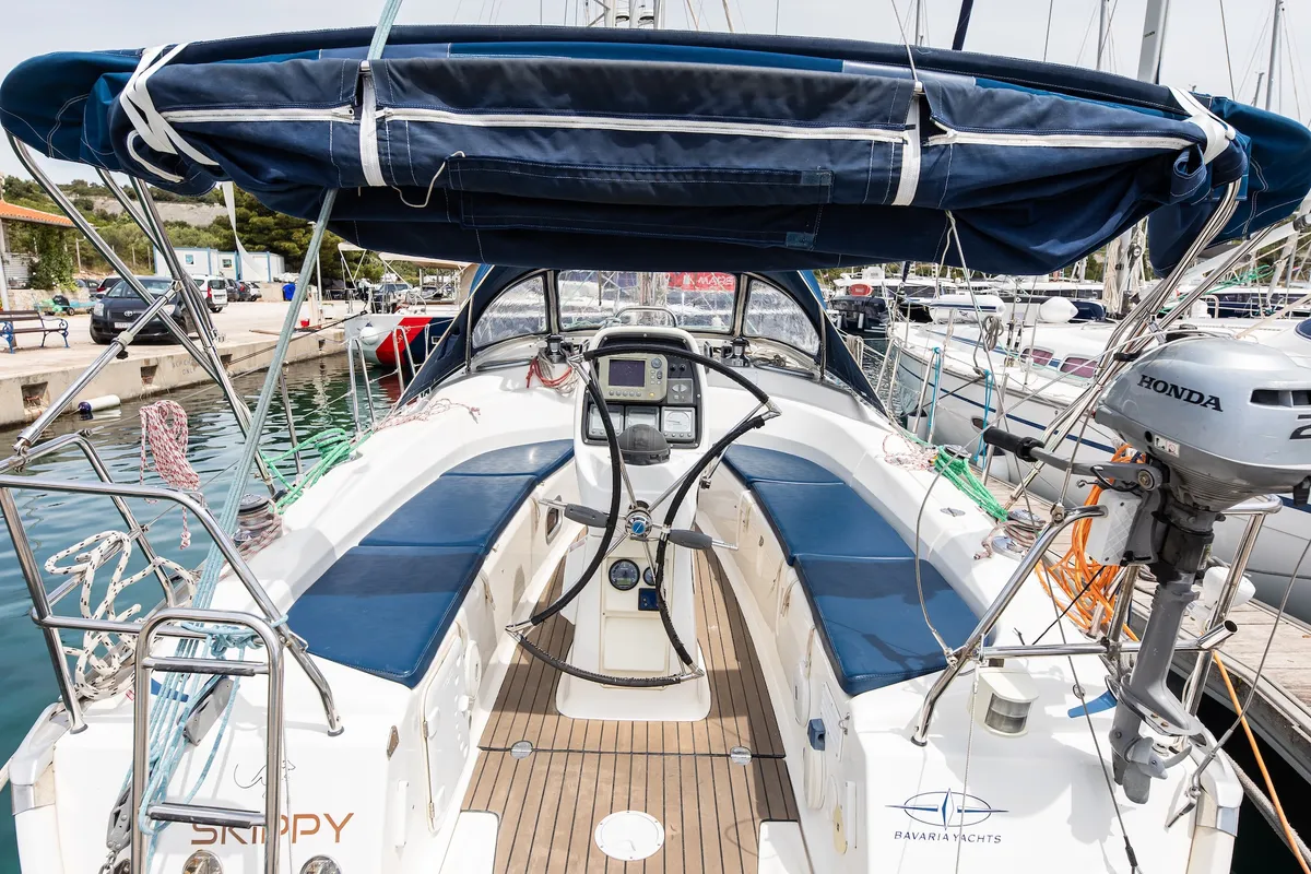 Skippy, a Bavaria 34 Cruiser sailboat at Primošten, Croatia
