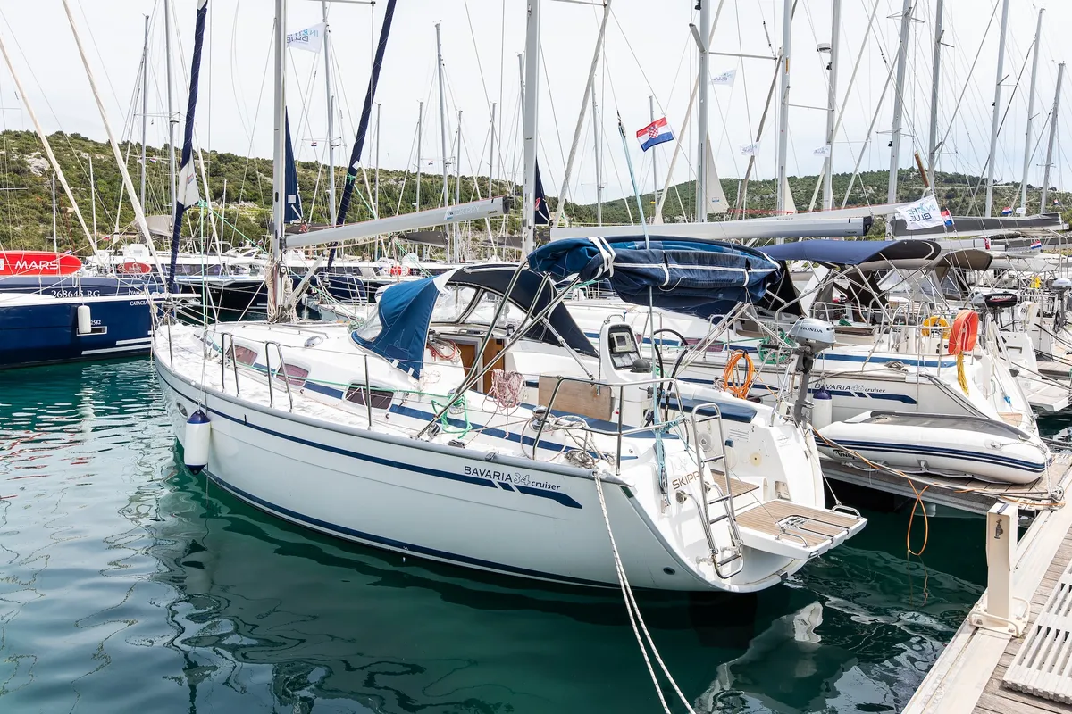 Skippy, a Bavaria 34 Cruiser sailboat at Primošten, Croatia