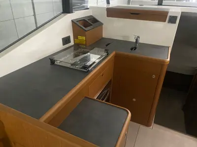 Galley of Fritz, a Beneteau Swift Trawler 35 motorboat at Pula, Croatia