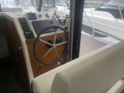 Cockpit of Fritz, a Beneteau Swift Trawler 35 motorboat at Pula, Croatia