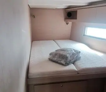 Cabin on Living In Sea, a Beneteau Oceanis 51.1 sailboat at Kontokali, Greece