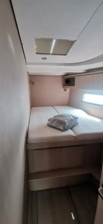 Cabin on Living In Sea, a Beneteau Oceanis 51.1 sailboat at Kontokali, Greece