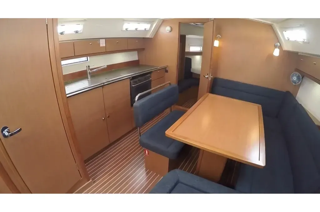 Galley of Vasiliki, a Bavaria 40 sailboat at Municipal Unit of Lefkada, Greece