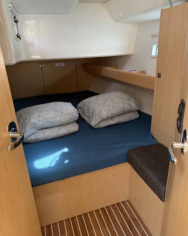 Cabin on Casandra, a Bavaria Cruiser 46 Style sailboat at Palma de Mallorca, Spain