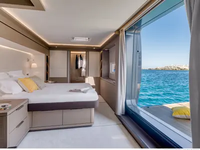 Cabin on La Desirade, a Lagoon Seventy 7 catamaran at Ajaccio, France