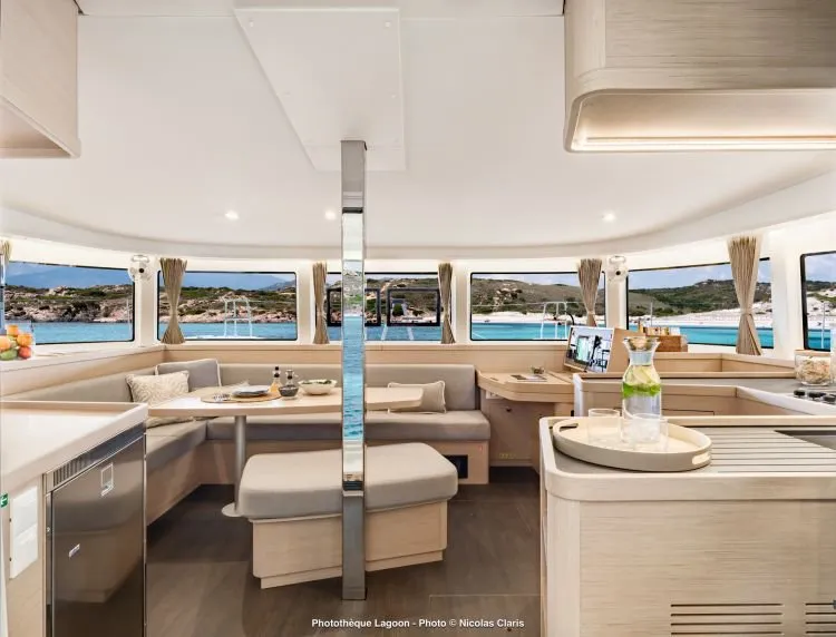 Salon of Aventura, a Lagoon 42 catamaran at Road Town, British Virgin Islands