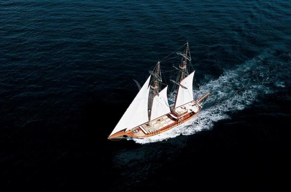 Exterior view of Matina, a Gulet Motor sailer motor yacht at Athens, Greece