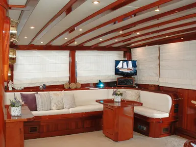 Salon of Matina, a Gulet Motor sailer motor yacht at Athens, Greece