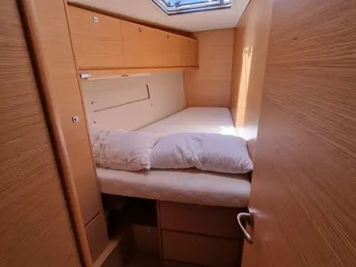 Cabin on Sirius, a Dufour 520 GL sailboat at Tonnarella, Italy