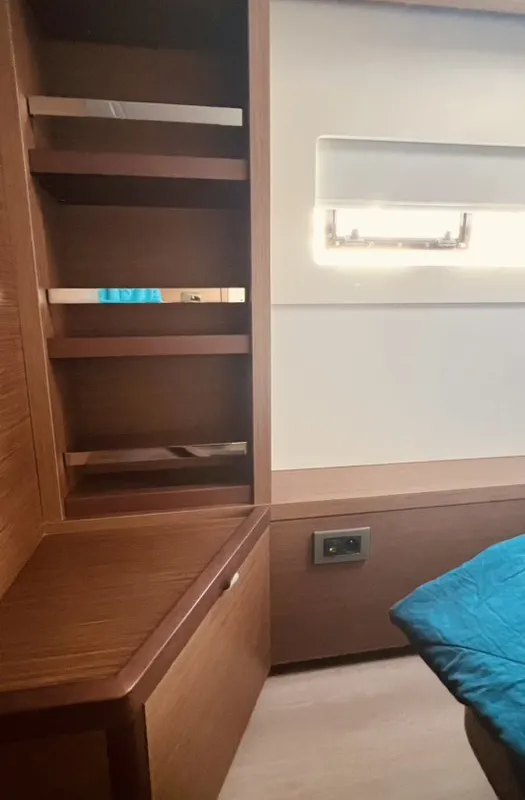 Cabin on Our Dream, a Lagoon 46 catamaran at Palairos, Greece