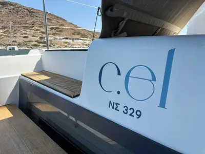 CEL, a Lagoon 50 catamaran at Piraeus, Greece