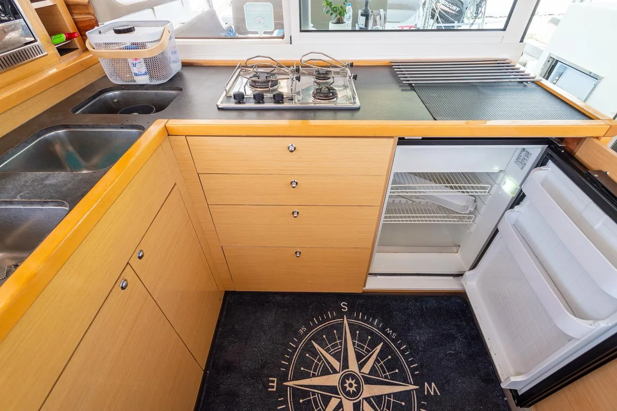 Galley of Astro, a Lagoon 400 S2 catamaran at Volos, Greece
