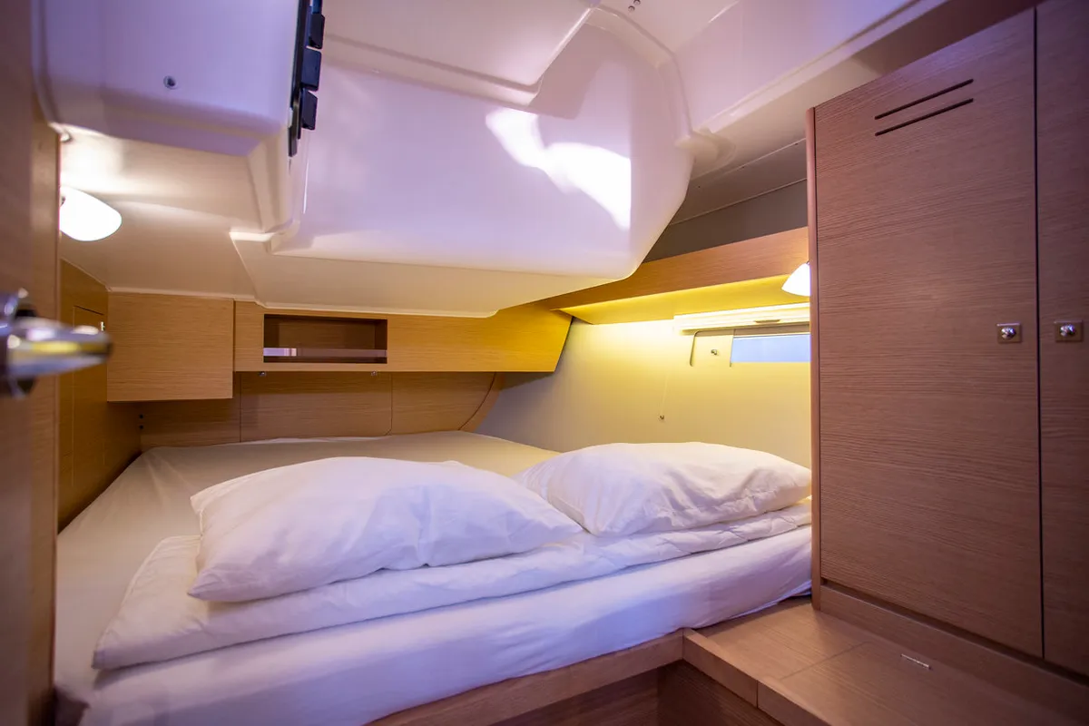 Cabin on Sea Cloud 1, a Dufour 430 GL sailboat at Grad Pula, Croatia