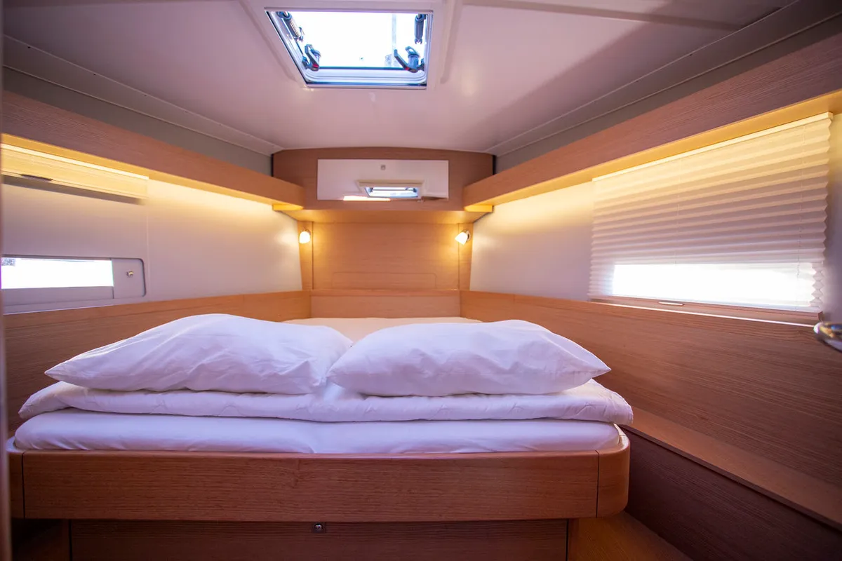 Cabin on Sea Cloud 1, a Dufour 430 GL sailboat at Grad Pula, Croatia