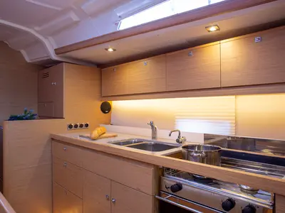 Galley of Sea Cloud 1, a Dufour 430 GL sailboat at Grad Pula, Croatia