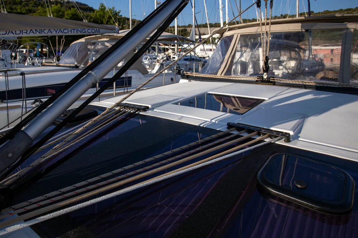 Exterior view of Sea Cloud 1, a Dufour 430 GL sailboat at Grad Pula, Croatia